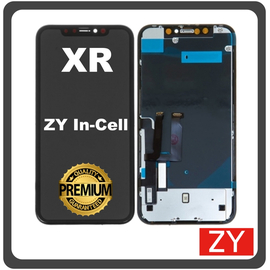 HQ OEM Συμβατό Για Apple iPhone XR, iPhoneXR (A2105, A1984) ZY In-Cell​ LCD LCD Display Screen Assembly Οθόνη + Touch Screen Digitizer Μηχανισμός Αφής Black Μαύρο (Grade AAA)