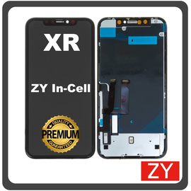 HQ OEM Συμβατό Για Apple iPhone XR, iPhoneXR (A2105, A1984) ZY In-Cell LCD LCD Display Screen Assembly Οθόνη + Touch Screen Digitizer Μηχανισμός Αφής Black Μαύρο (Premium A+)