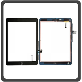 iPad 6th Gen 9.7'' inch 2018 (A1893, A1954, iPad7,5, iPad7,6) Touch Screen DIgitizer Μηχανισμός Αφής Τζάμι + Home Button Κεντρικό Κουμπί Black Μαύρο (Ref By Apple)