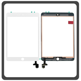 iPad mini 3 (A1599, A1600), Touch Panel Screen Digitizer Μηχανισμός Αφής With Front Camera Bracket White Άσπρο (Ref By Apple)
