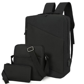 Laptop Backpack no Brand bp-06, 3in1, 15.6", Μαυρο - 45294
