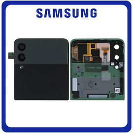 Γνήσια Original Samsung Galaxy Z Flip 3 5G (SM-F711B, SM-F711N) Rear Back Battery Cover Πίσω Κάλυμμα Καπάκι Μπαταρίας + Super AMOLED LCD Display Screen Assembly Οθόνη Black Μαύρο GH97-27031A GH97-26773A​ (Service Pack By Samsung)