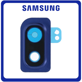 Γνήσια Original Samsung Galaxy A10 A105 (A105F/DS, A105F, A105FN, A105FN/DS) Deco Camera Frame Πίσω Πλαίσιο Κάμερας Blue Μπλε GH98-44415B (Service Pack By Samsung)