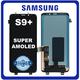 Γνήσια Original Samsung Galaxy S9+, Galaxy S9 Plus (SM-G965F, SM-G965U) Super AMOLED LCD Display Screen Assembly Οθόνη + Touch Screen Digitizer Μηχανισμός Αφής Midnight Black Μαύρο GH96-11255A (Service Pack By Samsung)
