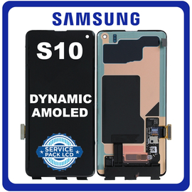Γνήσια Original Samsung Galaxy S10 (SM-G973F, SM-G973U, SM-G973W) Dynamic AMOLED LCD Display Screen Assembly Οθόνη + Touch Screen Digitizer Μηχανισμός Αφής Prism Black Μαύρο GH96-12255A (Service Pack By Samsung)
