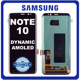 Γνήσια Original Samsung Galaxy Note 10, Galaxy Note10 (SM-N970F, SM-N970U), Dynamic AMOLED LCD Display Screen Assembly Οθόνη + Touch Screen Digitizer Μηχανισμός Αφής Aura Black Μαύρο GH96-12727A (Service Pack By Samsung)