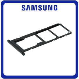 Γνήσια Original Samsung Galaxy A02S (SM-A025F, SM-A025F/DS,) Sim tray + MicroSD tray Υποδοχέας Βάση Θήκη Κάρτας SIM Black Μαύρο GH81-20134A (Service Pack By Samsung)