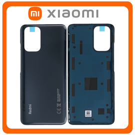 Γνήσια Original Xiaomi Redmi Note 10S (M2101K7BG, M2101K7BI) Rear Back Battery Cover Πίσω Καπάκι Πλάτη Μπαταρίας Shadow Black Μαύρο 550500015E9T 55050000Z19T (Service Pack By Xiaomi)