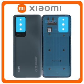 Γνήσια Original Xiaomi Redmi 10 2022 (21121119SG, 22011119UY), Redmi 10 2021 (21061119AG, 21061119DG)​ Rear Back Battery Cover Πίσω Καπάκι Πλάτη Μπαταρίας Carbon Gray Μαύρο 55050001K99X (Service Pack By Xiaomi)