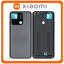 HQ OEM Συμβατό Με Xiaomi Redmi 10A (220233L2C, 220233L2G) Rear Back Battery Cover Πίσω Καπάκι Πλάτη Μπαταρίας Charcoal Black Μαύρο (Grade AAA)