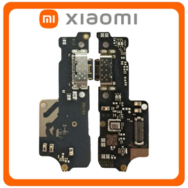 HQ OEM For Xiaomi Redmi 10C (220333QAG, 220333QBI) USB Type-C Charging Dock Connector Flex Sub Board, Καλωδιοταινία Υπό Πλακέτα Φόρτισης + Microphone Μικρόφωνο (Grade AAA)