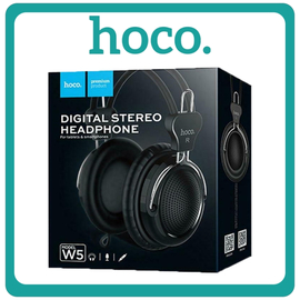 Hoco W5 Digital Stereo Headphone Ενσύρματα Over Ear Ακουστικά Black Μαύρα