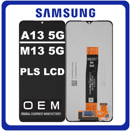 HQ OEM Συμβατό Με Samsung Galaxy A13 5G (SM-A136U, SM-A136U1) M13 5G (SM-M136B, SM-M136B/DS) PLS LCD Display Screen Assembly Οθόνη + Touch Screen Digitizer Μηχανισμός Αφής Black Μαύρο (Grade AAA)