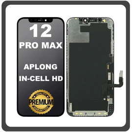 HQ OEM Συμβατό Με Apple iPhone 12 Pro Max, iPhone 12 ProMax (A2399, A2176) APLONG In-Cell-HD, InCell-HD LCD Display Screen Assembly Οθόνη + Touch Screen Digitizer Μηχανισμός Αφής Black Μαύρο (0% Defective Returns)