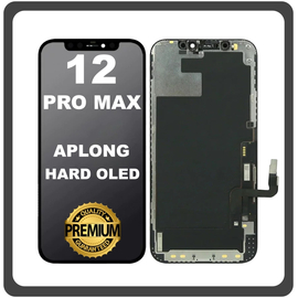HQ OEM Συμβατό Με Apple iPhone 12 Pro Max, iPhone 12 ProMax (A2411, A2342) APLONG HARD OLED LCD Display Screen Assembly Οθόνη + Touch Screen Digitizer Μηχανισμός Αφής Black Μαύρο (0% Defective Returns)