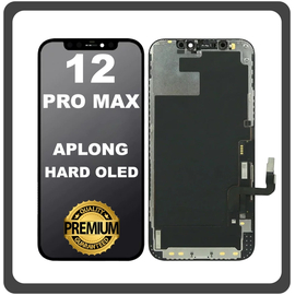 HQ OEM Συμβατό Με Apple iPhone 12 Pro Max, iPhone 12 ProMax (A2411, A2342) APLONG HARD OLED LCD Display Screen Assembly Οθόνη + Touch Screen Digitizer Μηχανισμός Αφής Black Μαύρο