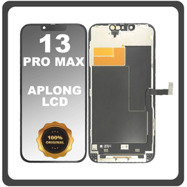 Γνήσια Original For Apple iPhone 13 Pro Max, iPhone 13 ProMax (A2643, A2484) APLONG LCD Display Screen Assembly Οθόνη + Touch Screen Digitizer Μηχανισμός Αφής Black Μαύρο (0% Defective Returns)