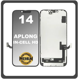 HQ OEM Συμβατό Με Apple iPhone 14, iPhone14 (A2882, A2649) APLONG In-Cell-HD, InCell-HD LCD Display Screen Assembly Οθόνη + Touch Screen Digitizer Μηχανισμός Αφής Black Μαύρο (Premium A+)​ (0% Defective Returns)