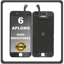 HQ OEM Συμβατό Με Apple iPhone 6, iPhone6 (A1549, A1586) APLONG High Brightness LCD Display Screen Assembly Οθόνη + Touch Screen Digitizer Μηχανισμός Αφής Black Μαύρο (Grade AAA) (0% Defective Returns)
