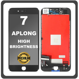 HQ OEM Συμβατό Με Apple iPhone 7, iPhone7 (A1660, A1778) APLONG High Brightness LCD Display Screen Assembly Οθόνη + Touch Screen Digitizer Μηχανισμός Αφής Black Μαύρο (Grade AAA) (0% Defective Returns)