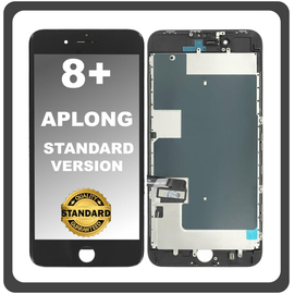 HQ OEM Συμβατό Με Apple iPhone 8+, iPhone 8 Plus (A1864, A1897) APLONG Standard Version LCD Display Screen Assembly Οθόνη + Touch Screen Digitizer Μηχανισμός Αφής Black Μαύρο (Premium A+)​ (0% Defective Returns)