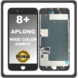 HQ OEM Συμβατό Με Apple iPhone 8+, iPhone 8 Plus (A1864, A1897) APLONG Wide Color Gamut LCD Display Screen Assembly Οθόνη + Touch Screen Digitizer Μηχανισμός Αφής Black Μαύρο (Grade AAA)