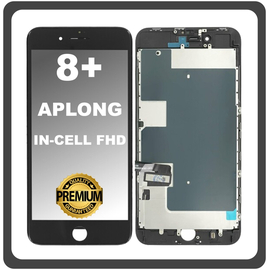 HQ OEM Συμβατό Με Apple iPhone 8+, iPhone 8 Plus (A1864, A1897) APLONG InCell FHD LCD Display Screen Assembly Οθόνη + Touch Screen Digitizer Μηχανισμός Αφής Black Μαύρο (Premium A+)​ (0% Defective Returns)