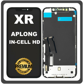 HQ OEM Συμβατό Με Apple iPhone XR, iPhoneXR (A2105, A1984) APLONG In-Cell-HD, InCell-HD LCD Display Screen Assembly Οθόνη + Touch Screen Digitizer Μηχανισμός Αφής Black Μαύρο (Grade AAA)