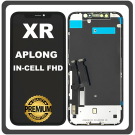 HQ OEM Συμβατό Με Apple iPhone XR, iPhoneXR (A2105, A1984) APLONG InCell FHD LCD Display Screen Assembly Οθόνη + Touch Screen Digitizer Μηχανισμός Αφής Black Μαύρο (Premium A+)​ (0% Defective Returns)