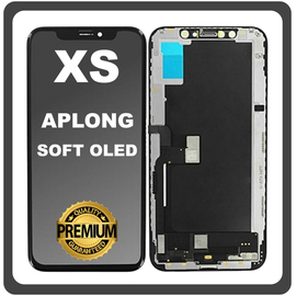 HQ OEM Συμβατό Με Apple iPhone XS, iPhoneXS (A2097, A1920) APLONG SOFT OLED LCD Display Screen Assembly Οθόνη + Touch Screen Digitizer Μηχανισμός Αφής Black Μαύρο (Grade AAA)