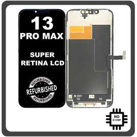 iPhone 13 Pro Max, iPhone 13 ProMax (A2643, A2484) Super Retina XDR OLED LCD Display Screen Assembly Οθόνη + Touch Screen Digitizer Μηχανισμός Αφής Black Μαύρο Without IC Chip (Ref By Apple)