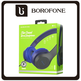 Borofone BO5 Star Sound Wired Headphones Ενσύρματα On Ear Ακουστικά Blue Μπλε
