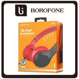 Borofone BO5 Star Sound Wired Headphones Ενσύρματα On Ear Ακουστικά Red Κόκκινο