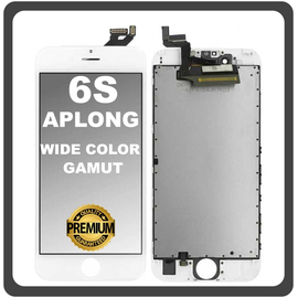 HQ OEM Συμβατό Με Apple iPhone 6S, iPhone6S (A1633, A1688) APLONG Wide Color Gamut LCD Display Screen Assembly Οθόνη + Touch Screen Digitizer Μηχανισμός Αφής White Άσπρο (Grade AAA)