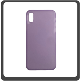 Θήκη Πλάτης - Back Cover, Silicone Σιλικόνη  Ultra Thin Feather Purple Μωβ For iPhone XS Max