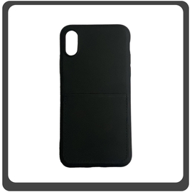 Θήκη Πλάτης - Back Cover, Silicone Σιλικόνη  Liquid Inserted TPU Protective Case Black Μαύρο For iPhone XS Max