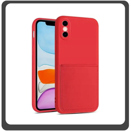 Θήκη Πλάτης - Back Cover, Silicone Σιλικόνη  Liquid Inserted TPU Protective Case Red Κόκκινο For iPhone XS Max