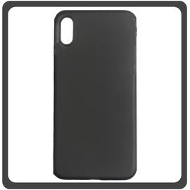 Θήκη Πλάτης - Back Cover, Silicone Σιλικόνη  Ultra Thin Feather Black Μαύρο For iPhone XS Max