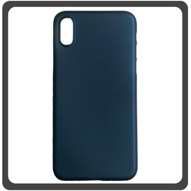 Θήκη Πλάτης - Back Cover, Silicone Σιλικόνη  Ultra Thin Feather Dark Blue Μπλε For iPhone XS Max
