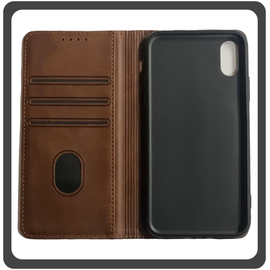 Θήκη Book, Leather Print Wallet Case Δερματίνη Brown Καφέ For iPhone XS Max