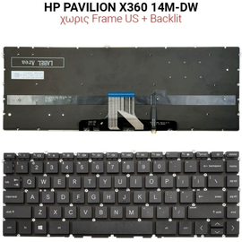 Πληκτρολόγιο hp Pavilion X360 14m-dw no Frame us + Backlit