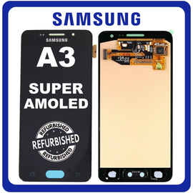 New Refurbished Samsung Galaxy A3 (SM-A300F, SM-A300FU) Super AMOLED LCD Display Screen Assembly Οθόνη + Touch Screen Digitizer Μηχανισμός Αφής Midnight Black Μαύρο