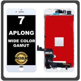 HQ OEM Συμβατό Με Apple iPhone 7, iPhone7 (A1660, A1778) APLONG Wide Color Gamut LCD Display Screen Assembly Οθόνη + Touch Screen Digitizer Μηχανισμός Αφής White Άσπρο (Grade AAA) (0% Defective Returns)