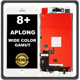 HQ OEM Συμβατό Με Apple iPhone 8+, iPhone 8 Plus (A1864, A1897) APLONG Wide Color Gamut LCD Display Screen Assembly Οθόνη + Touch Screen Digitizer Μηχανισμός Αφής White Άσπρο (Grade AAA) (0% Defective Returns)