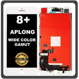 HQ OEM Συμβατό Με Apple iPhone 8+, iPhone 8 Plus (A1864, A1897) APLONG Wide Color Gamut LCD Display Screen Assembly Οθόνη + Touch Screen Digitizer Μηχανισμός Αφής White Άσπρο (Grade AAA)