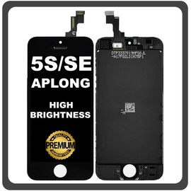 HQ OEM Συμβατό Με Apple iPhone 5s (A1453, A1457), iPhone SE (A1662, A1723) APLONG High Brightness LCD Display Screen Assembly Οθόνη + Touch Screen Digitizer Μηχανισμός Αφής Black Μαύρο (Grade AAA)