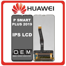 HQ OEM Συμβατό Με Huawei P Smart+ 2019, P Smart Plus 2019 (POT-LX1T) IPS LCD Display Screen Assembly Οθόνη + Touch Screen Digitizer Μηχανισμός Αφής Black Μαύρο (Premium A+)
