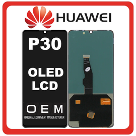 HQ OEM Συμβατό Με Huawei P30 (ELE-L29, ELE-L09) OLED LCD Display Screen Assembly Οθόνη + Touch Screen Digitizer Μηχανισμός Αφής Black Μαύρο (Grade AAA)
