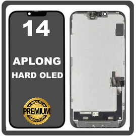 HQ OEM Συμβατό Με Apple iPhone 14, iPhone14 (A2882, A2649) APLONG HARD OLED LCD Display Screen Assembly Οθόνη + Touch Screen Digitizer Μηχανισμός Αφής Black Μαύρο (Premium A+)​ (0% Defective Returns)