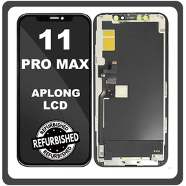 New Refurbished For Apple iPhone 11 Pro Max, iPhone 11 ProMax (A2215, A2160) APLONG LCD Display Screen Assembly Οθόνη + Touch Screen Digitizer Μηχανισμός Αφής Black Μαύρο